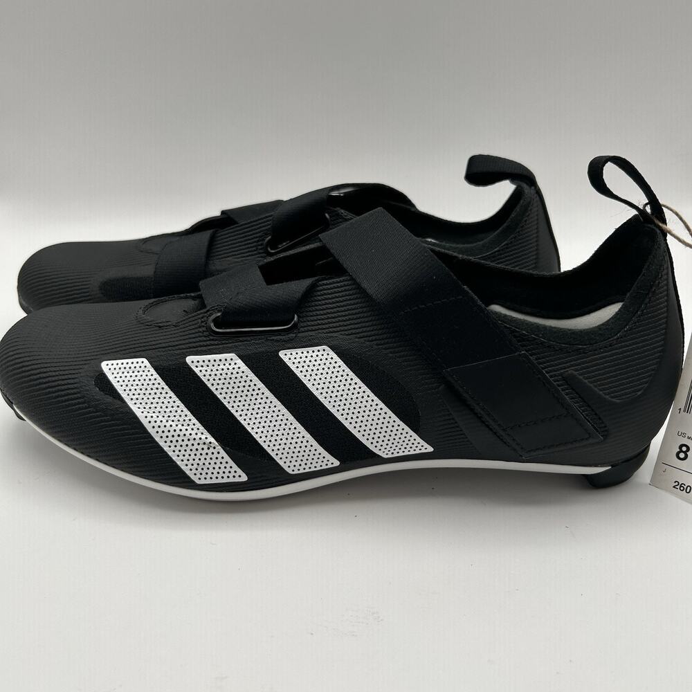 Adidas The Indoor Cycling‎ Shoes Mens Sz 8 Womens Sz 9 Black White GX6544 New